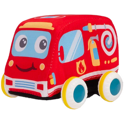 SAMOCHÓD AUTKO Z NAPĘDEM MIĘKKIE PLUSZOWE SAMOCHODZIK STRAŻ POŻARNA 