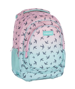 PLECAK SZKOLNY MŁODZIEŻOWY HEAD PASTELOWE OMBRE EFFECT JASKÓŁKI 