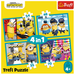 PUZZLE 4W1 WESOŁY ŚWIAT MINIONKÓW MINIONKI - TREFL