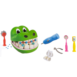 CIASTOLINA MASA PLASTYCZNA KROKODYL U DENTYSTY ZESTAW KREATYWNY SMILY PLAY