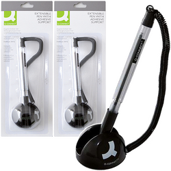 DŁUGOPIS NA SPRĘŻYNCE MOCOWANY PRZYKLEJANY 0,7mm Q-CONNECT - 2 szt.