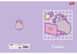 ZESZYT A5 W KRATKĘ 60 KARTEK LAMINOWANY UNIPAP MAJEWSKI PUSHEEN KOTEK