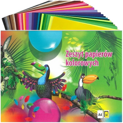 ZESZYT PAPIERÓW KOLOROWYCH WYCINANKA A4 32 KARTKI KRESKA