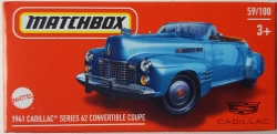 CADILLAC SERIES 62 1941 SAMOCHÓD AUTO MODEL KOLEKCJONERSKI 1:64 MATCHBOX