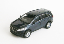 KIA SORENTO CIEMNY SZARY METALOWY MODEL SAMOCHÓD KOLEKCJONERSKI WELLY