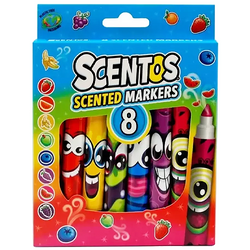 MAZAKI PISAKI FLAMASTRY PACHNĄCE 8 INTENSYWNYCH KOLORÓW SCENTOS