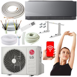 KLIMATYZACJA LG ARTLCOOL AI SOFT AIR MIRROR 2,5 kW ZESTAW MONTAŻOWY 3 MB