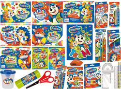 WYPRAWKA SZKOLNA BLOKI ZESZYTY KREDKI 23 ELEMENTY BAMBINO N