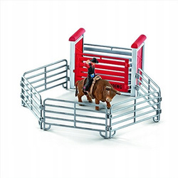 SCHLEICH FARM WORLD KOWBOJ UJEŻDŻAJĄCY BYKA ZAGRODA RODEO FIGURKI 41419