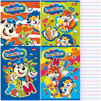 ZESZYT BAMBINO A5 3-LINIA DWUKOLOROWA 16 KARTEK SZKOLNY LAMINOWANY - 4 szt.