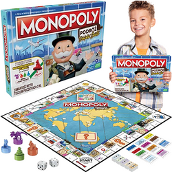 GRA MONOPOLY PODRÓŻ DOOKOŁA ŚWIATA EKONOMICZNA PLANSZOWA WERSJA PL HASBRO