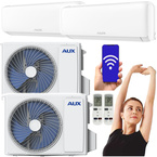 KLIMATYZATOR ŚCIENNY AUX Q-SMART PLUS II 3,5 kW WiFi GRZANIE LED UV - 2 szt