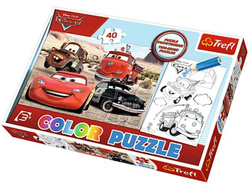 COLOR PUZZLE AUTA NA PUSTYNI CARS 40 EL - TREFL