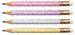 OŁÓWEK MINI BROKATOWY HB 4 SZT W ETUI - INTERDRUK