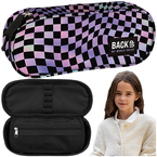 PIÓRNIK SZKOLNY SASZETKA USZTYWNIANA TUBA BACKUP A20 PASTELOWA SZACHOWNICA