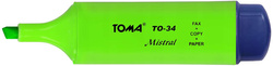 ZAKREŚLACZ BIUROWY SZKOLNY TOMA MISTRAL ZIELONY NEONOWY