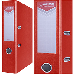 SEGREGATOR A4/75mm OFFICE PRODUCTS Z DŹWIGNIĄ PP CZERWONY 10 SZTUK