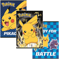ZESZYT SZKOLNY A5 KRATKA 32 KARTKI 70g LAMINOWANY POKEMON PIKACHU - 3 szt.