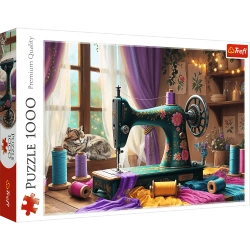 PUZZLE 1000 MASZYNA DO SZYCIA MOJA PRACOWNIA KRAWIECKA TREFL 10952