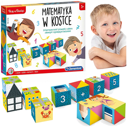 GRA PLANSZOWA MATEMATYKA W KOSTCE EDUKACYJNA NAUKA CYFEREK CLEMENTONI