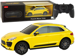 SAMOCHÓD ZDALNIE STEROWANY R/C PORSCHE MACAN TURBO 1:24 ŻÓŁTY RASTAR