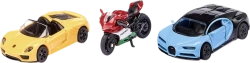 SAMOCHODY AUTA SPORTOWE PORSCHE BUGATTI MOTOCYKL DUCATI ZESTAW SIKU 6313