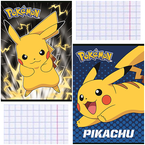 ZESZYT SZKOLNY A5 KRATKA 32 KARTKI 70g LAMINOWANY POKEMON PIKACHU - 2 szt.