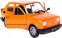 AUTO SAMOCHÓD FIAT 126P MALUCH METALOWY KOLEKCJONERSKI WELLY 1:21 POMARAŃCZ