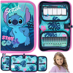 PIÓRNIK SZKOLNY DWUKLAPKOWY ROZKŁADANY ST.MAJEWSKI STAY COOL DISNEY STITCH