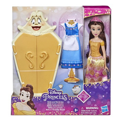 LALKA BELLA KSIĘŻNICZKA Z GARDEROBĄ SZAFA SUKIENKI DISNEY PRINCESS HASBRO