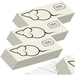 GUMKA DO ŚCIERANIA MAZANIA OŁÓWKA MYSZKA BIAŁA ELASTYCZNA INTERDRUK - 3 szt