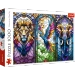 PUZZLE 1000 ELEMENTÓW KOLOROWY WITRAŻ ZE ZWIERZĘTAMI UKŁADANKA TREFL 10957