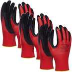 RĘKAWICE OCHRONNE DONAU CZERWONE KAT II SUPER LATEX ROZMIAR 8 - 3 pary