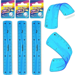 LINIJKA ELASTYCZNA 15CM FLEXI BAMBINO ST. MAJEWSKI NIEŁAMLIWA - 3 szt.