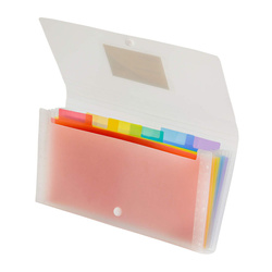 TECZKA ORGANIZER NA ZATRZASK TRANSPARENTNY PP DL 6 PRZEKŁADEK STRIGO