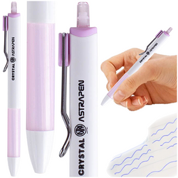 DŁUGOPIS AUTOMATYCZNY 0,7mm CRYSTAL WHITE ASTRA NIEBIESKI WKŁAD - 5 szt.