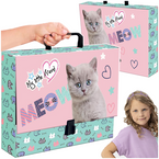 TECZKA Z RĄCZKĄ GRUBA TWARDA XL A4 MY LITTLE FRIEND FLUFFY KITTY KOTEK