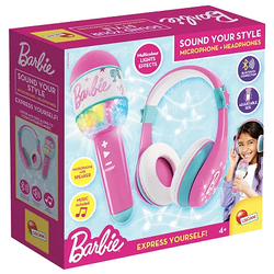 BARBIE ZESTAW KARAOKE DLA DZIECI SŁUCHAWKI MIKROFON BLUETOOTH LISCIANI