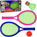 RAKIETKI DO TENISA BADMINTONA PALETKI LOTKA PIŁKA ZESTAW GIER SPORTOWYCH