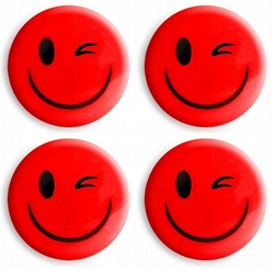 MAGNESY EMOTIKONY BUŹKI DO TABLIC OCZKO CZERWONE 40mm 4SZT TETIS