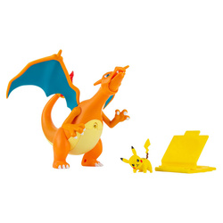 POKEMON CHARIZARD PIKACHU FIGURKI INTERAKTYWNE WYRZUTNIA ŚWIECI 50 REAKCJI
