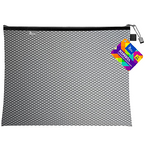 TECZKA B4 KOPERTA Z SUWAKIEM METALOWYM PLASTIKOWA ORGANIZER CZARNA TETIS