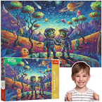 PUZZLE 100 EL. TREFLIKI KOSMICZNE FANTAZJE INSPIRED BY ART TREFL 16562