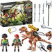 PLAYMOBIL DINO RISE OBRONA PRZED KŁUSOWNIKIEM DINOZAUR DEINONYCH KLOCKI 