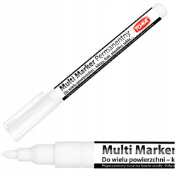 MARKER PERMAMENTNY DO SZKŁA PŁYT METALU OKRĄGŁY 1.5mm BIAŁY TOMA
