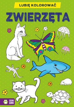 KOLOROWANKA LUBIĘ KOLOROWAĆ ZWIERZĘTA ZIELONA SOWA