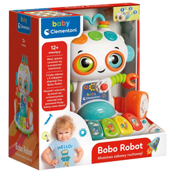 ZABAWKA INTERAKTYWNA ROBOT BOBO EDUKACYJNY CLEMENTONI BABY MÓWIĄCY ŚWIECĄCY