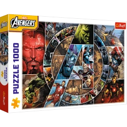 PUZZLE 1000 MARVEL AVENGERS BOHATEROWIE IRON MAN HULK UKŁADANKA TREFL 10934
