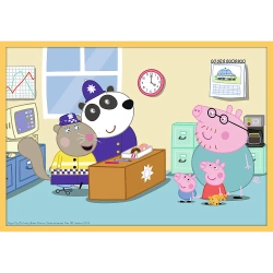 PUZZLE 10w1 ŚWINKA PEPPA POZNAJ ŚWINKĘ PEPPĘ 10 UKŁADANEK 329EL TREFL 90383