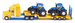 NEW HOLLAND CIĘŻARÓWKA Z TRAKTORAMI SIKU CIĄGNIK METALOWY LAWETA 1805